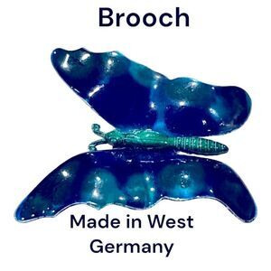 Butterfly brooch made in West Germany Vintage, retired, rare. Scarce